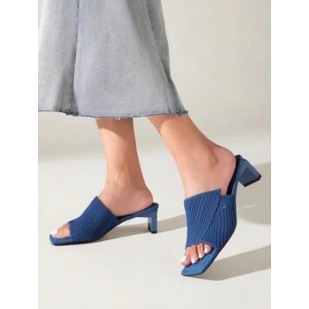 VIVAIA Jade Pro Square Toe Block Heel Knit Mules Women EU 40 Sustainable Comfort
